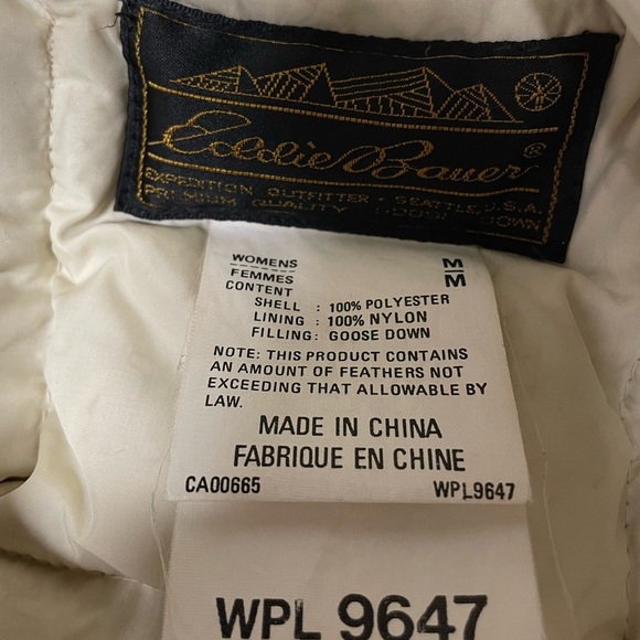 Eddie Bauer parka coat vintage white goose down cold weather expedition jacket - Picture 6 of 8
